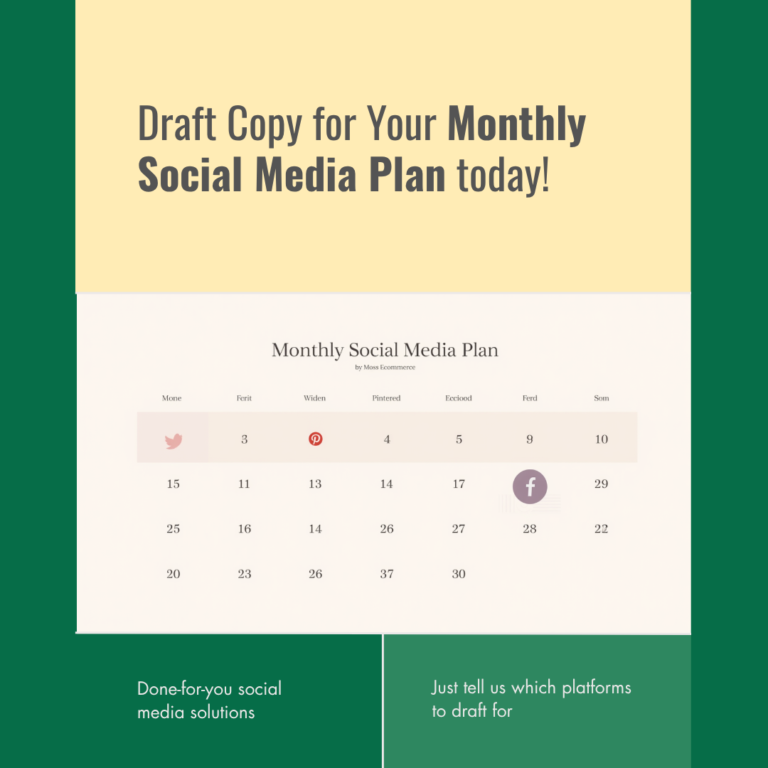 Monthly Social Media Plan